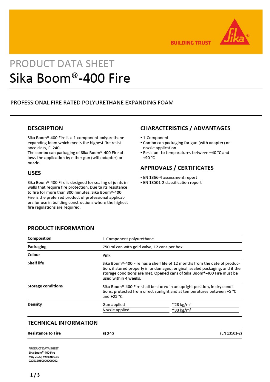 Sika Boom®-400 Fire