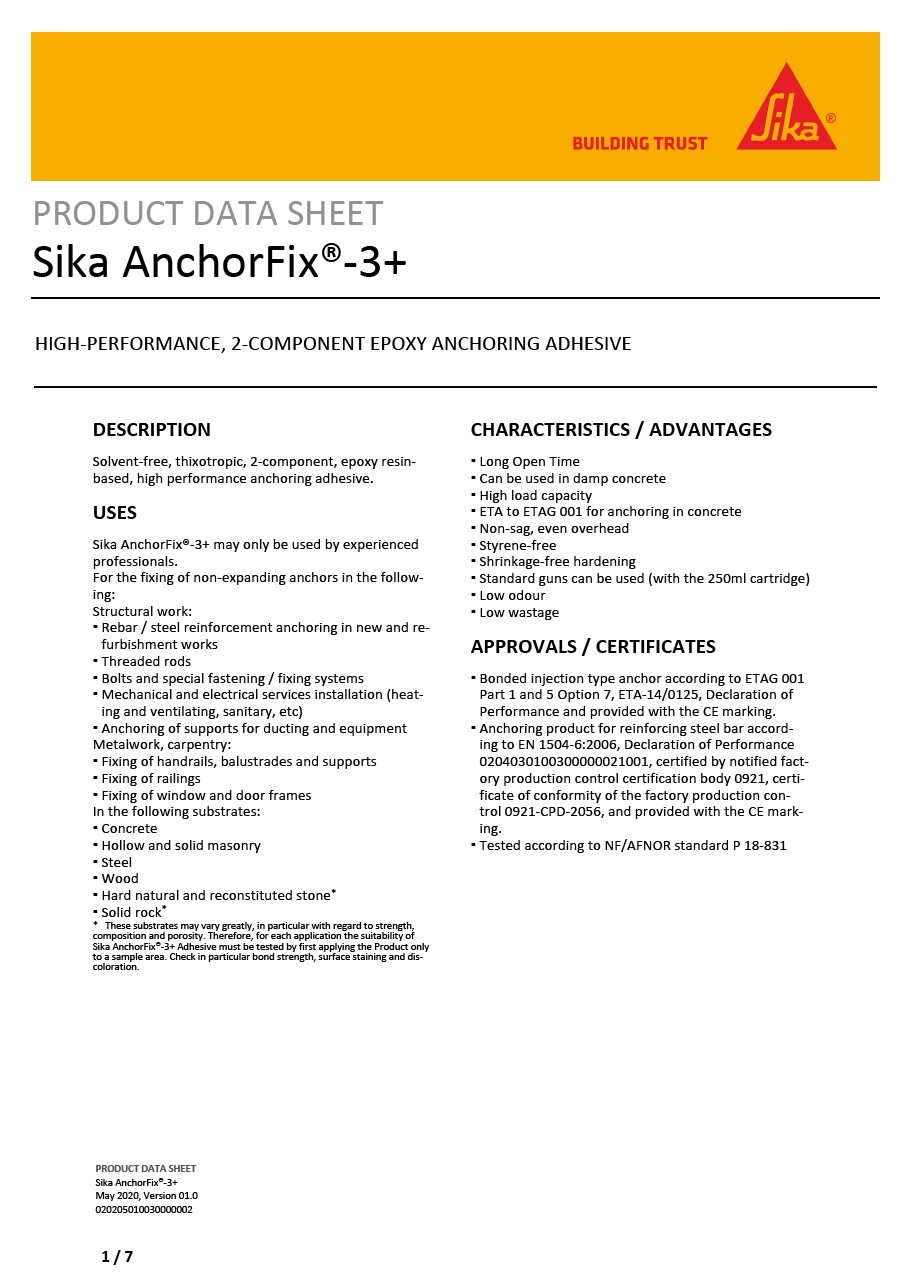 Sika AnchorFix®-3+