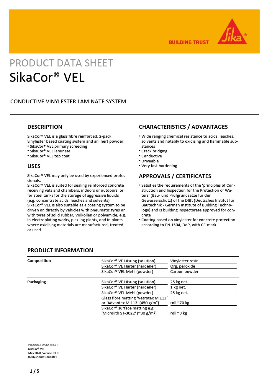 Product Data Sheets